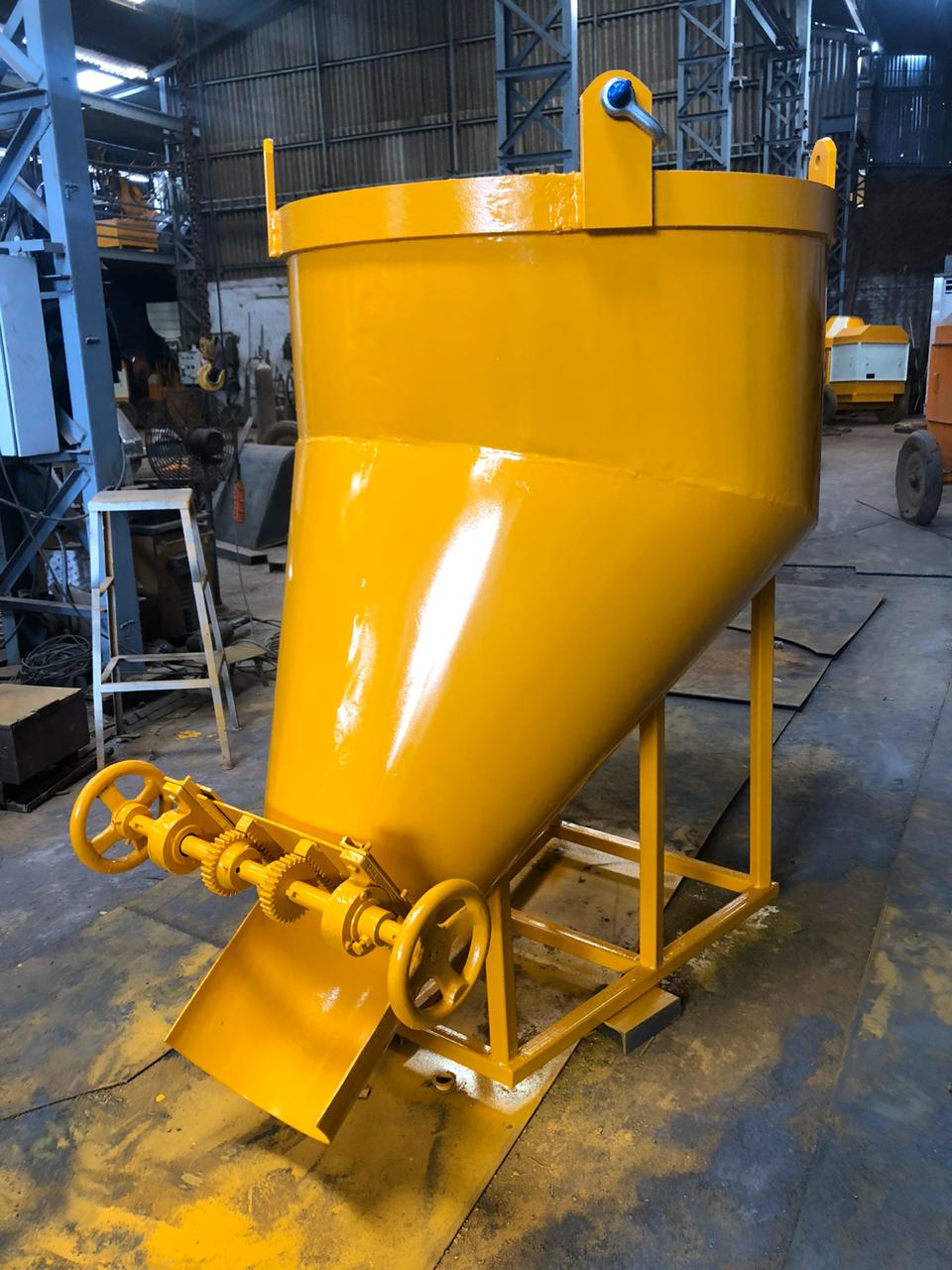 Cow Mouth Concrete Pouring Bucket - Ambish Engineering Heavy Construction Machinery