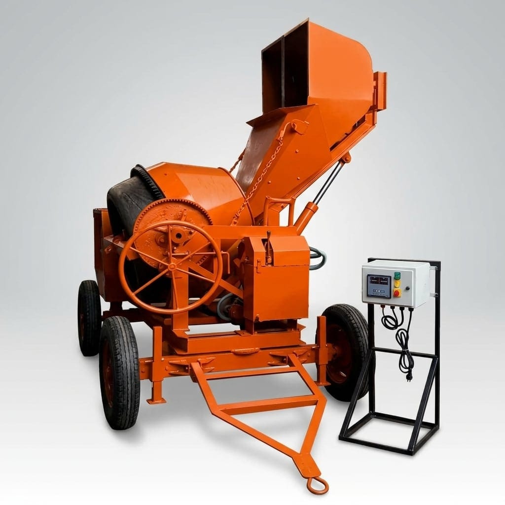 Hydraulic Concrete Mixer with Digital Weighing System - Ambish Engineering Heavy Construction Machinery
