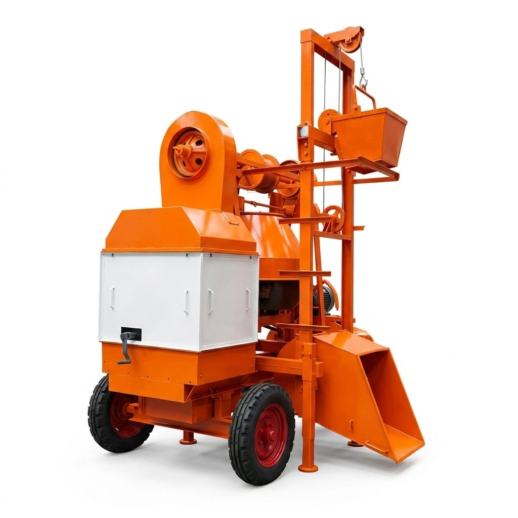 Integrated Lift with Mixer Machine - Ambish Engineering Heavy Construction Machinery