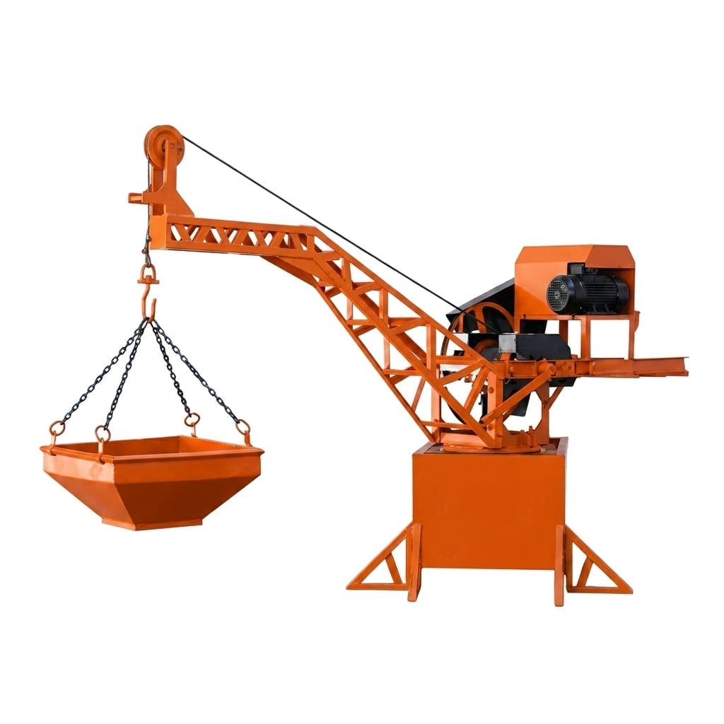Monkey Crane (Rooftop Mini Crane) - Ambish Engineering Heavy Construction Machinery